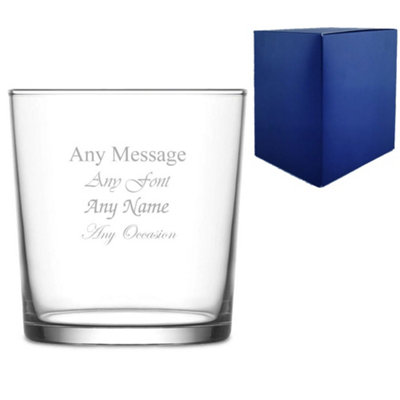  - Personalised Engraved 345Ml Bodega Tumbler Glass Gift Box