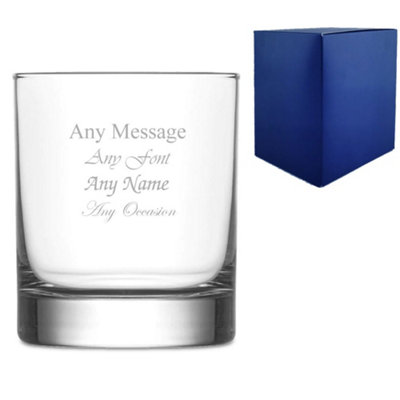  - Personalised Engraved 305Ml Ada Whisky Glass With Gift Box