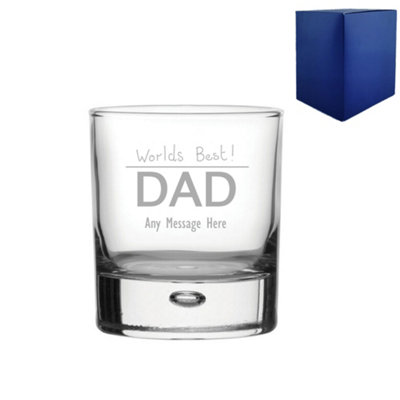  - Personalised Engraved Father's Day Bubble Whisky Gift Boxed