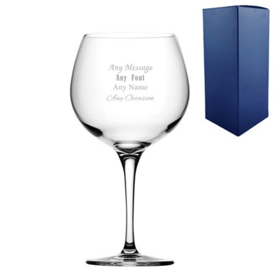  - Personalised Engraved Gin Balloon Glass Gift Boxed