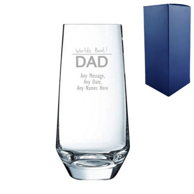  - Personalised Engraved Father's Day Lima Hiball Glass