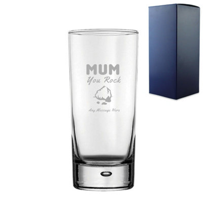  - Personalised Engraved Mum You Rock Design Hiball 13Oz Glass