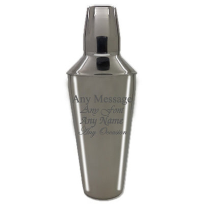  - Personalised Engraved Cocktail Shaker With Strainer