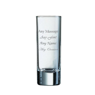  - Personalised Engraved 60Ml Tall Heavy Base Shot Glass