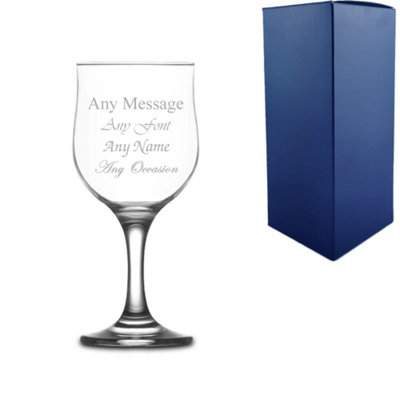  - Personalised Engraved 200Ml Nevakar Wine Glass With Gift Box