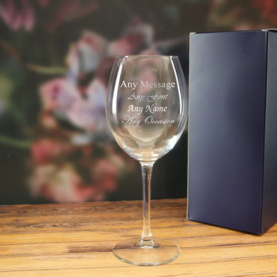  - Personalised Engraved Enoteca 19Oz Large Wine Glass Gift Box