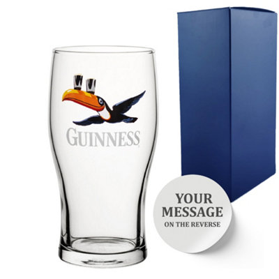  - Personalised Official Toucan Guinness Pint Glass Gift Boxed