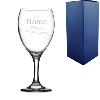  - Personalised Engraved Novelty Wine Glass Gift Box