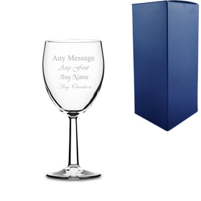  - Personalised Engraved 11Oz Saxon Wine Glass