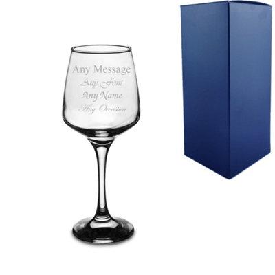  - Personalised Engraved 290Ml Tallo White Wine Glass Gift Box