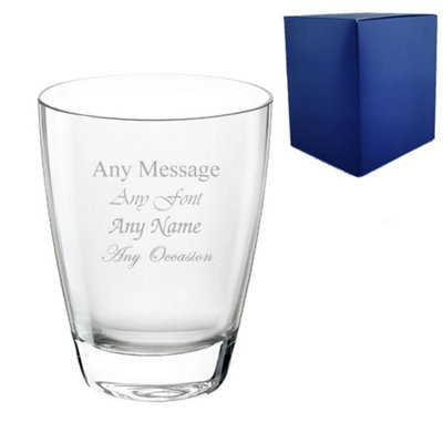  - Personalised Engraved 375Ml Nadia Glass Tumbler Gift Box