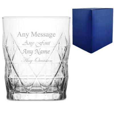  - Personalised Engraved 345Ml Keops Whisky Glass Gift Boxed