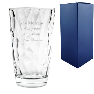  - Personalised Engraved 470Ml Diamond Hiball Tumbler Gift Box
