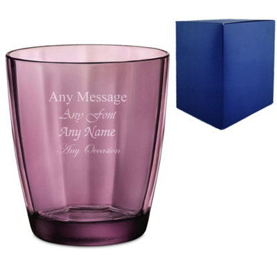  - Personalised Engraved 300Ml Purple Pulsar Whisky Glass Gift Box