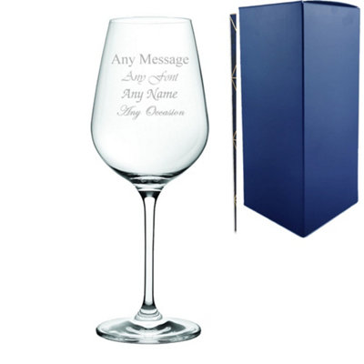  - Personalised Engraved 15Oz Invitation Wine Glass With Gift Box