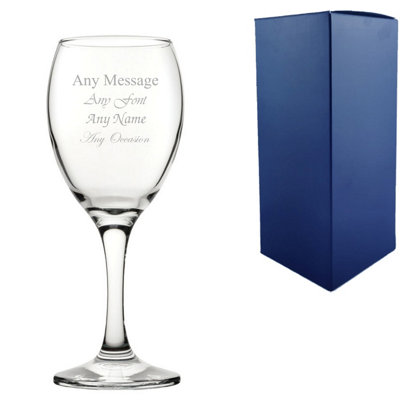  - Personalised Engraved 8.7Oz 258Ml Pure Wine Glass Any Occasion Message