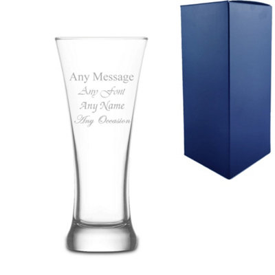  - Personalised Engraved 380Ml Sorgum Pint Pint Glass With Gift Box