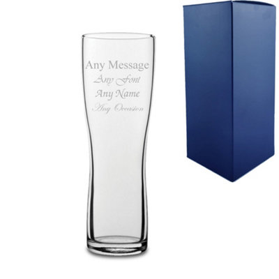  - Personalised Engraved Aspen Pint Glass Gift Boxed