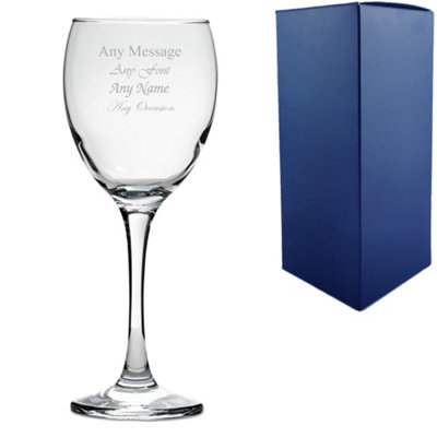  - Personalised Engraved 12Oz Wine Glass Gift Box