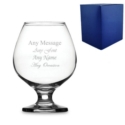  - Personalised Engraved 14Oz Brandy Cognac Glass With Gift Box