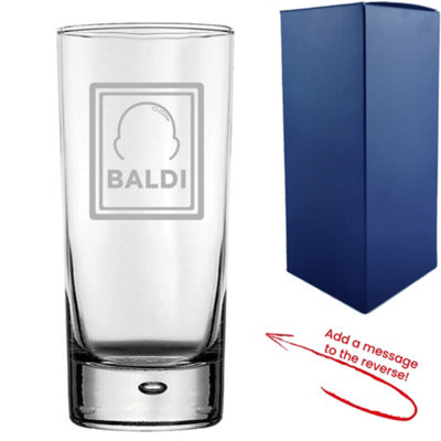  - Personalised Engraved Baldi Design Hiball Tumbler With Message On Reverse