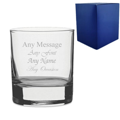  - Personalised Engraved 11.5Oz Whiskey Tumbler With Gift Box