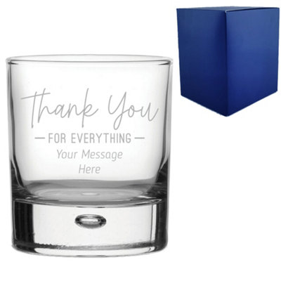  - Personalised Engraved Whisky Glass Thank You For Everything Design