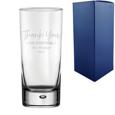  - Personalised Engraved Hiball Glass Thank You For Everything Design