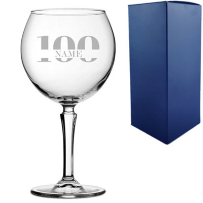  - Personalised Engraved Hudson Gin Balloon Cocktail Glass 100 Design