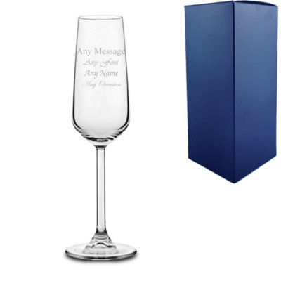  - Personalised Engraved Allegra Champagne Flute Glass