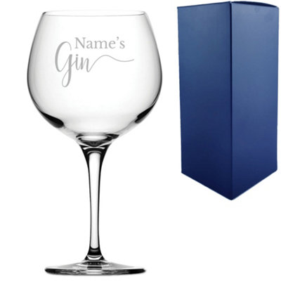  - Personalised Engraved Primeur Balloon Cocktail Glass With Name Design 680Ml