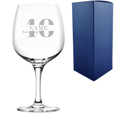  - Personalised Engraved Spanish Gin Copa Balloon Cocktail Glass 40 Design