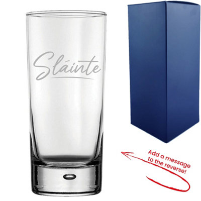  - Personalised Engraved Hiball Tumbler With Slainte Script Design
