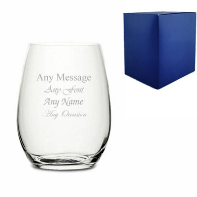 - Personalised Engraved 20Oz Stemless Red Wine Glass