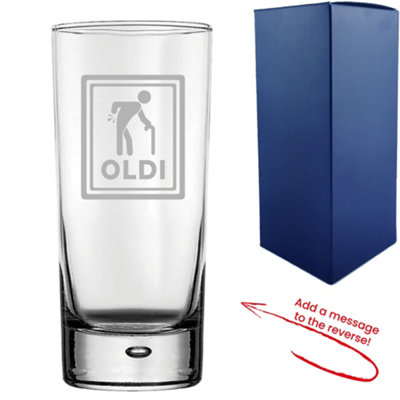 - Personalised Engraved Oldi Design Hiball Tumbler With Message On Reverse