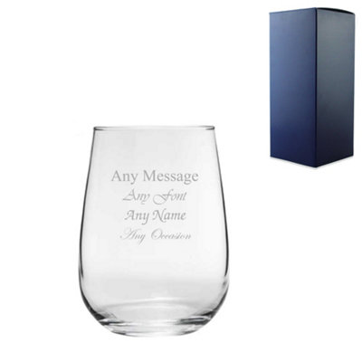  - Personalised Engraved 590Ml Corto Stemless Gin And Tonic Glass Gift Box