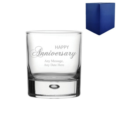  - Personalised Engraved Anniversary Bubble Whisky Gift Boxed