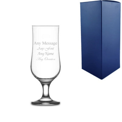  - Personalised Engraved 385Ml Nevakar Stemmed Pint Glass Gift Box