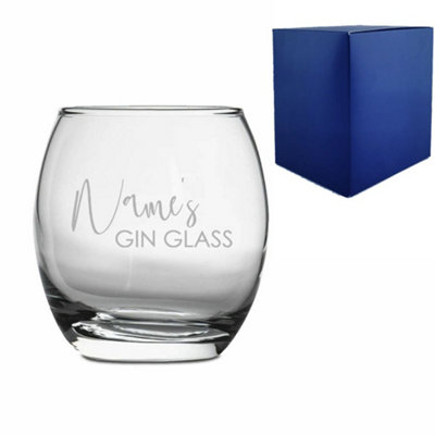  - Personalised Engraved Tondo Tumbler Gin Glass Design