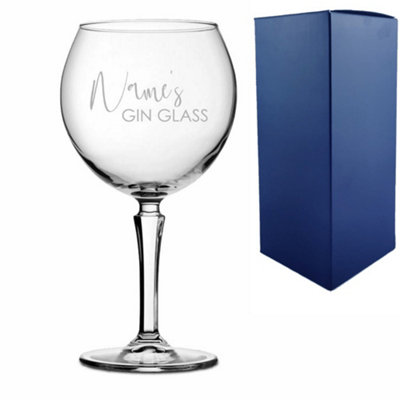  - Personalised Engraved Hudson Balloon Glass Cocktail Glasses 660Ml