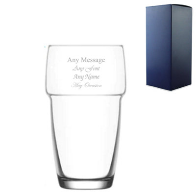  - Personalised Engraved 340Ml Stacking Highball Glass Gift Box
