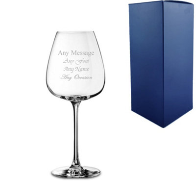  - Personalised Engraved Grands Cepages 12.5Oz Red Wine Glass Gift Box