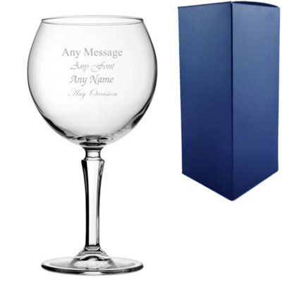  - Personalised Engraved Hudson 23Oz Gin Balloon Cocktail Glass