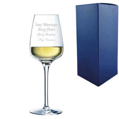  - Personalised Engraved Sublym Small Crystal Wine Glass 250Ml Gift Boxed
