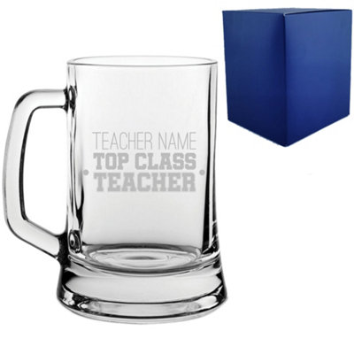  - Personalised Engraved Top Class Teacher Tankard Stein