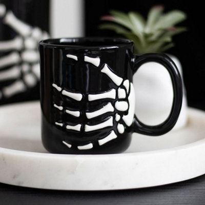  - Skeleton Hand Ceramic Mug 12.3 X 8.3 X 10Cm