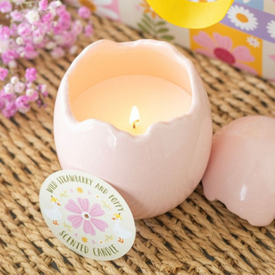  - Wild Strawberry & Poppy Egg Shaped Candle