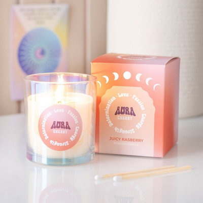  - Aura Energy Juicy Raspberry Iridescent Candle
