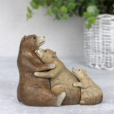  - Bear Family Resin Polyresin Ornament 12 X 5.5 X 10Cm