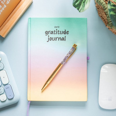  - Multicoloured Gratitude Journal With Amethyst Pen